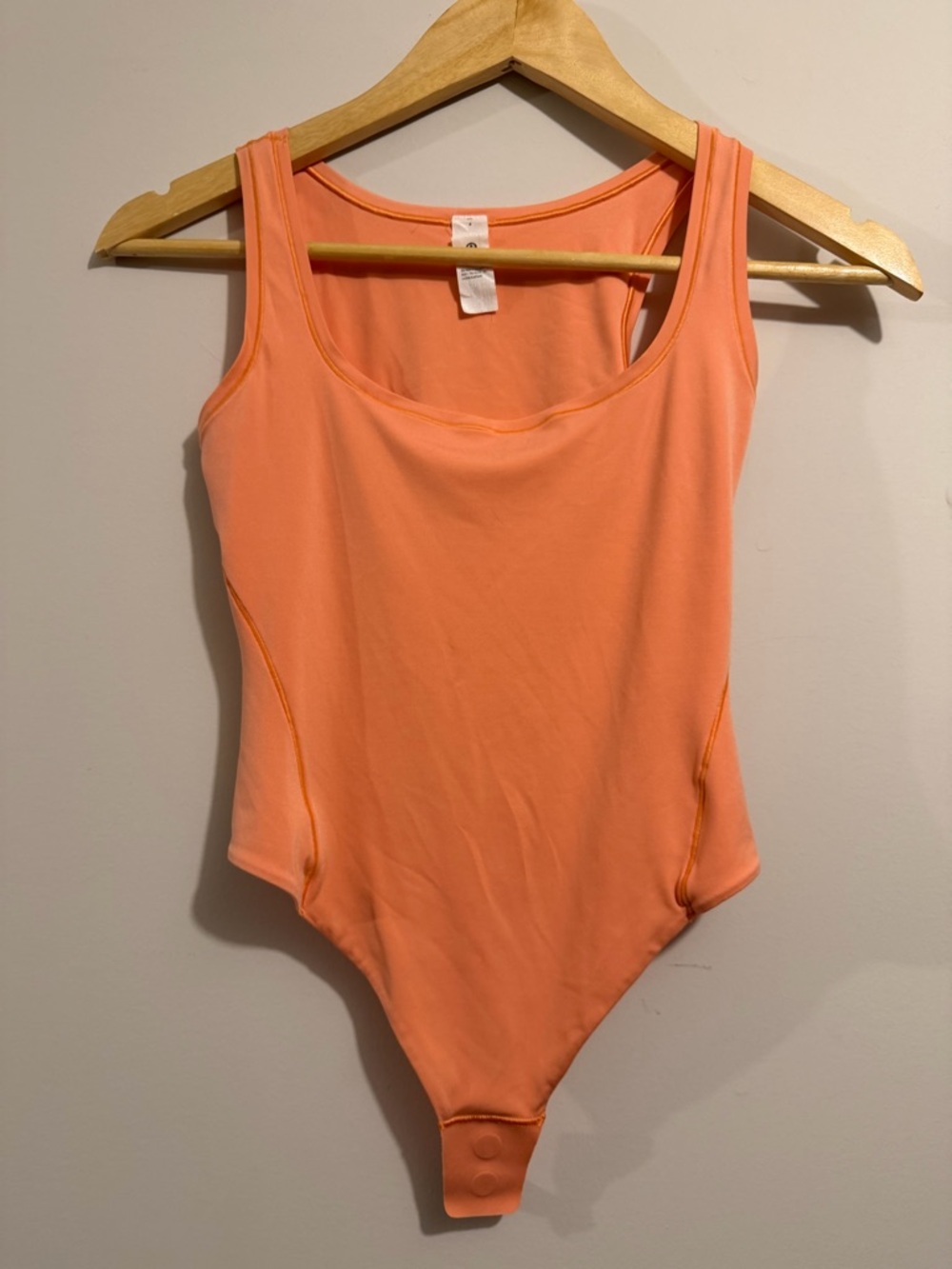 lululemon athletica Coral Orange Bodysuit Top